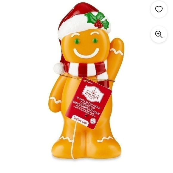 Gingerbread Man Blow Mold NEW Tabletop 11” Christmas Decoration - Picture 1 of 5